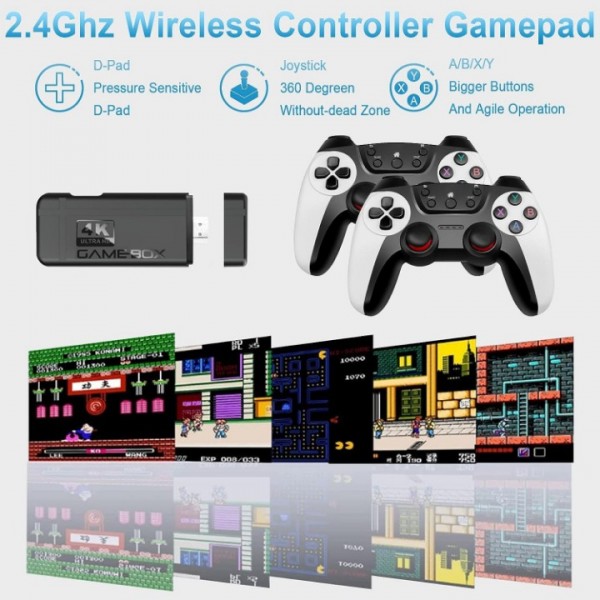 Wireless Retro Game Console with 30000 Games and HDMI Output