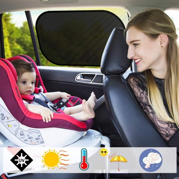 2x Auto Sonnenblende Kinder UV Schutz Sonnenschutz Universal Seitenscheiben