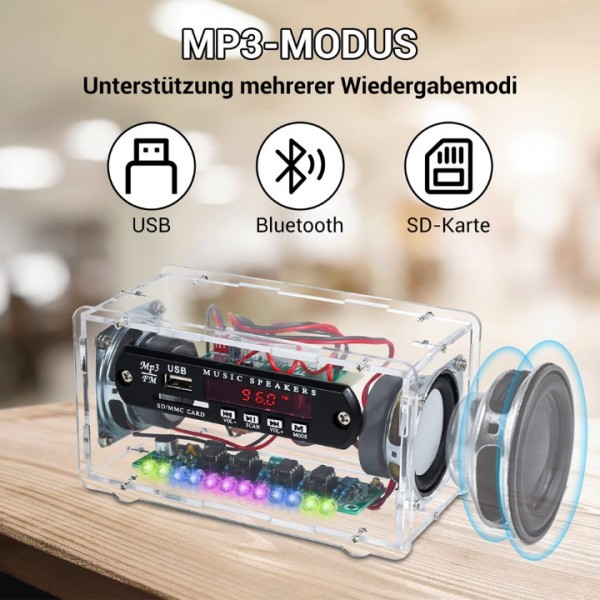Electronic Soldering Kit Radio FM Bluetooth Speaker