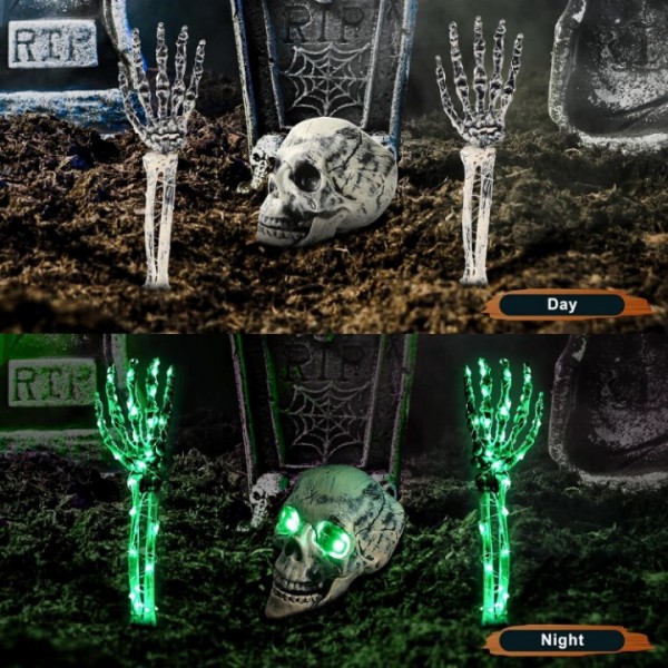Halloween Skeleton Stakes Garden Decoration Creepy