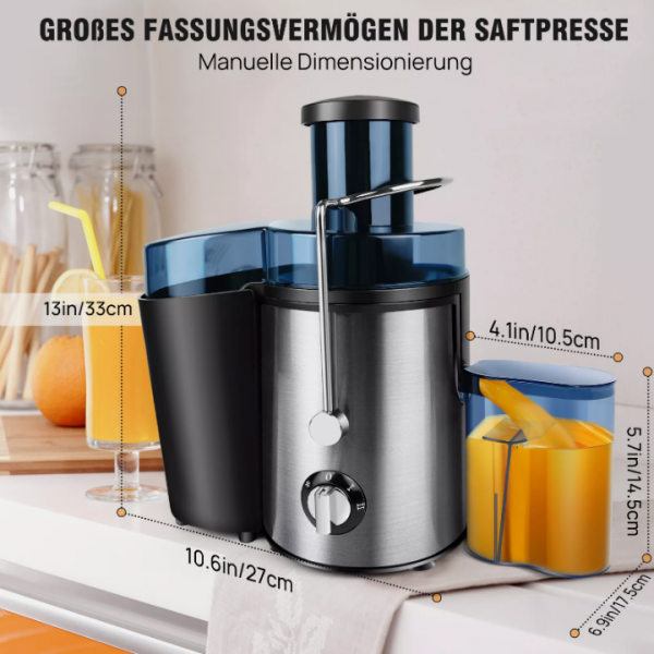 1000W Juicer Electric Juice Press Stainless Steel