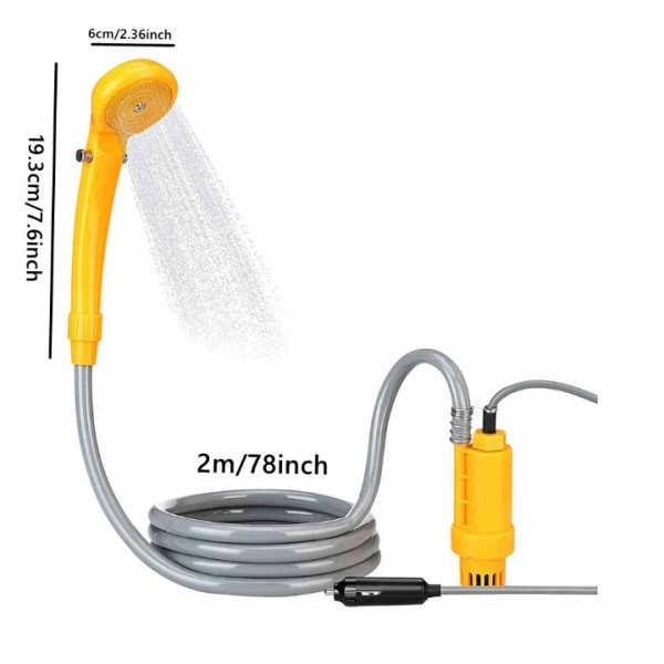 Portable Shower Camping Shower Outdoor Electric Rechargeable Shower Pump Kit UK