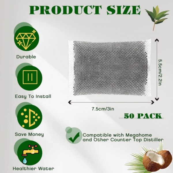 100X Activated Charcoal Carbon Filter Sachets For ...