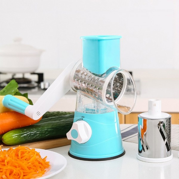 3-In-1 Rotary Food Slicer Chopper Cheese Grater Fruit Vegetable Shredder Cutter