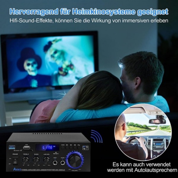 Bluetooth 2.0 Audio Amplifier with Karaoke FM