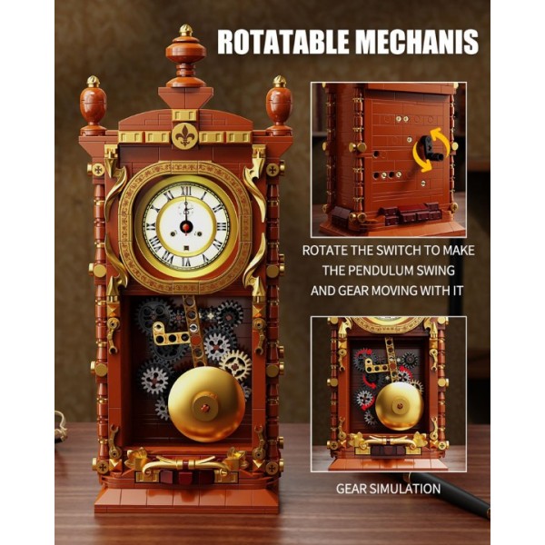751-Piece Pendulum Clock Building Block Kit