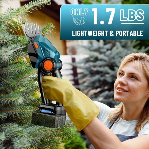 Cordless Hedge Trimmer with Adjustable Blade Angles 
