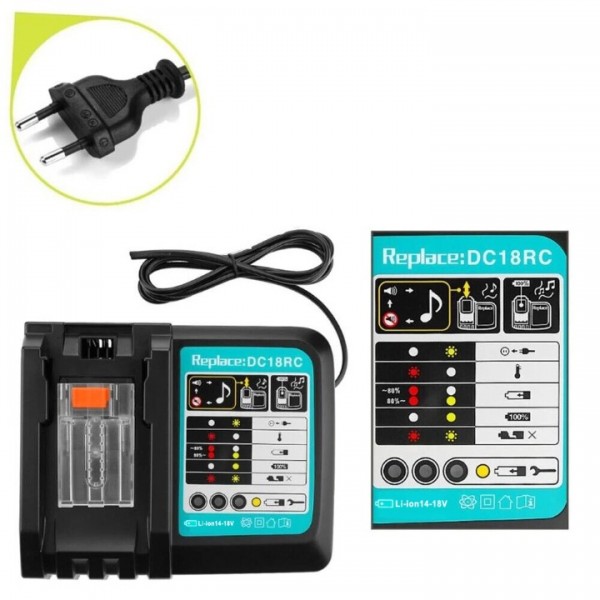 DC18RC Ladegerät Li-Ion Akku Für Makita 18V BL1815 BL1830 Schnellladegerät 14.4V