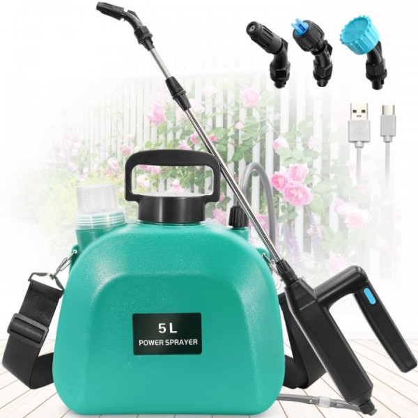 5L Elektrisches Akku Sprühgerät Pflanzensprüher Gartenspritze Drucksprühgerät