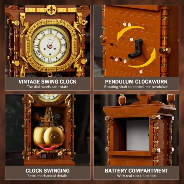 751-Piece Pendulum Clock Building Block Kit