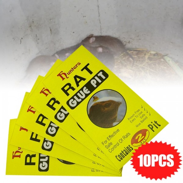 10PCS Extra Strong Glue Trap Pads Pest Glue Trap