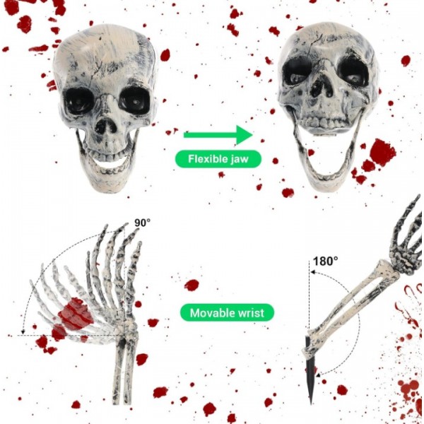 Halloween Skeleton Stakes Garden Decoration Creepy