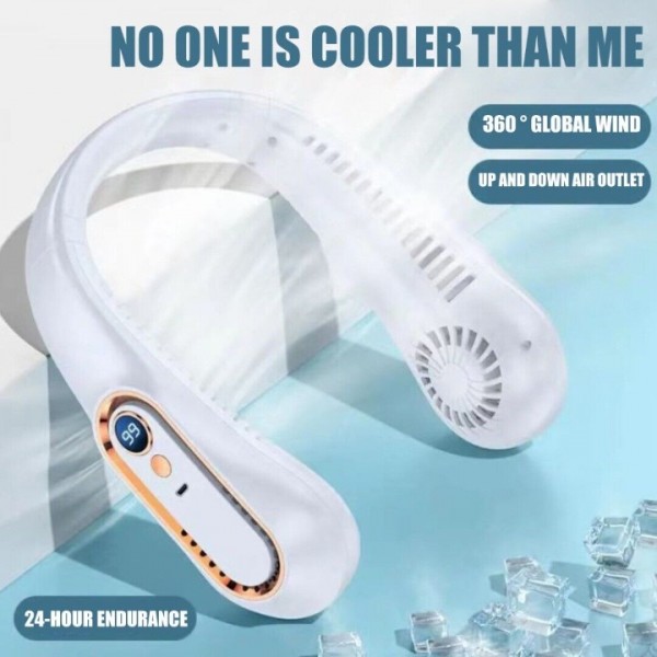 Neckband Fan Lazy Neck Hanging Cooler Portable Fan Bladeless 12000mAh UK