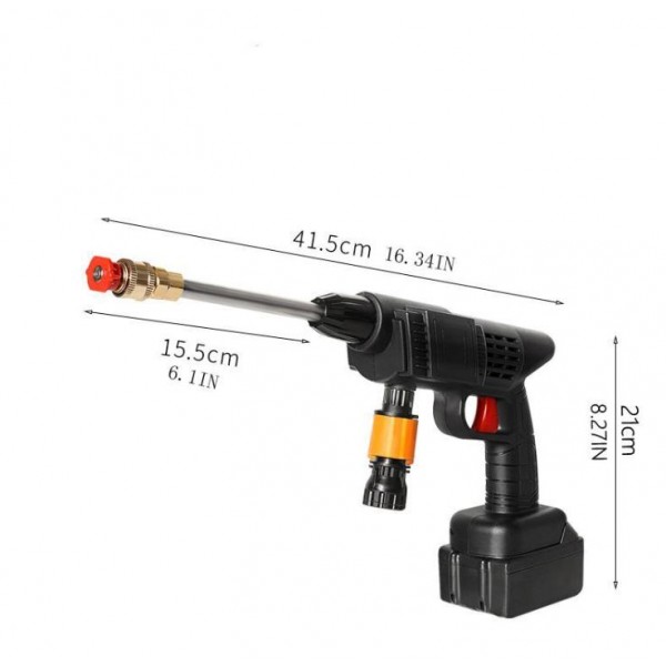 1500W Akku-Hochdruckreiniger für Auto & Haus – 2 Akkus inklusive – Mobiler Hochdruckreiniger mit Spritzpistole – Wasserdruckreiniger kabellos