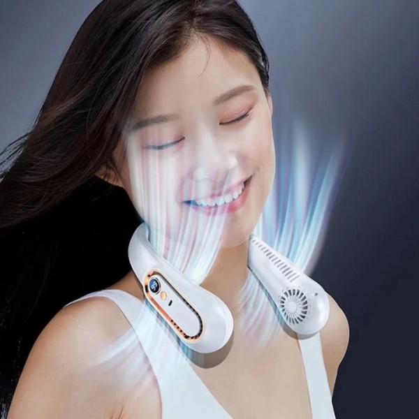 Neckband Fan Lazy Neck Hanging Cooler Portable Fan Bladeless 12000mAh UK