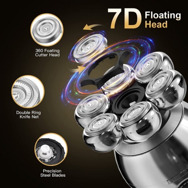 7-head waterproof hair clipper grooming kit