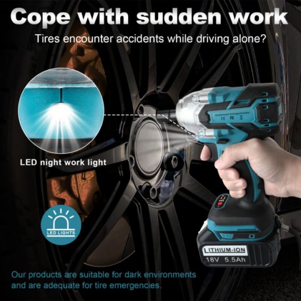 21V Cordless Impact Wrench – 650Nm Powerful Torque Tool