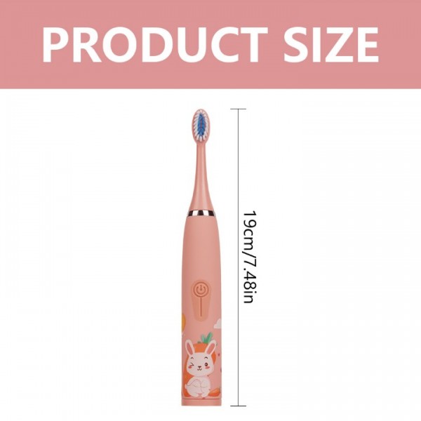 Kids USB Rechargeable Electric Toothbrush IPX6 Waterproof