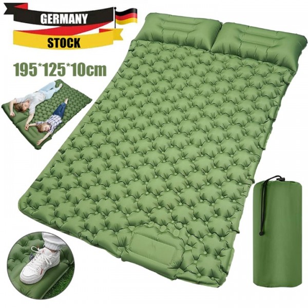 2 Person Isomatte Camping Luftmatratze Selbstaufbl...