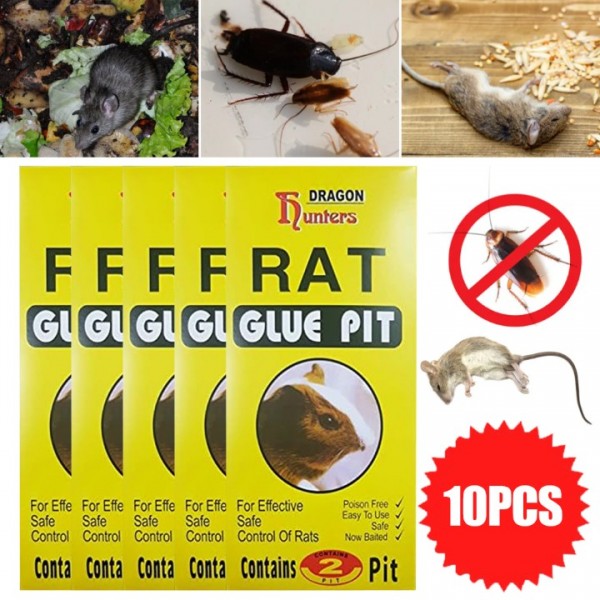 10PCS Extra Strong Glue Trap Pads Pest Glue Trap