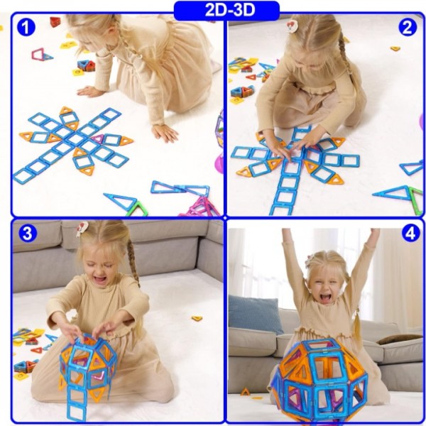 180stk Blocks Kinder Spielzeug Magnetic Building Magnetische Bausteine Blöcke DE