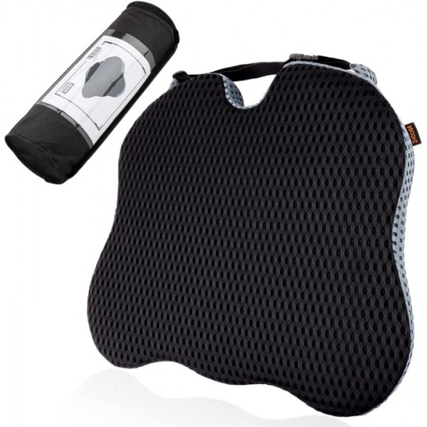 Ergonomic Memory Foam Wedge Car Seat Cushion Black