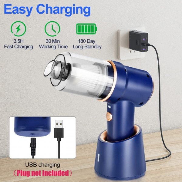 Cordless Electric Air Duster Blower Vacuum Cleaner For Car PC Laptop Console New