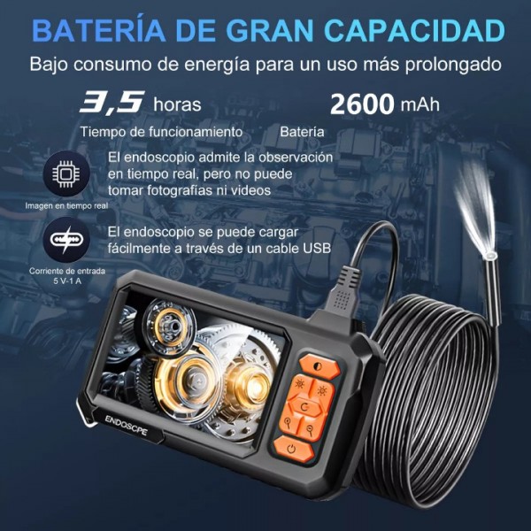 Industrial Endoscope Camera Borescope 1080p 4.3'' Hd 5m