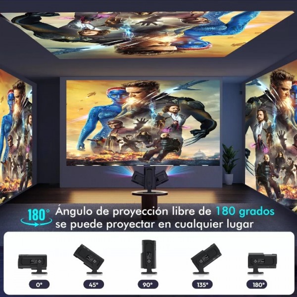 Mini Projector 1080P Full HD 4K UHD with WiFi and Bluetooth