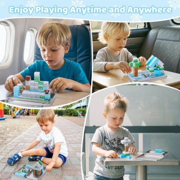 45 PCS Magnetic Block Toys with Iron Box