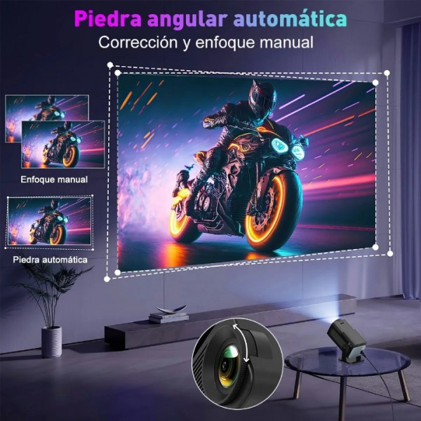 Mini Projector 1080P Full HD 4K UHD with WiFi and Bluetooth
