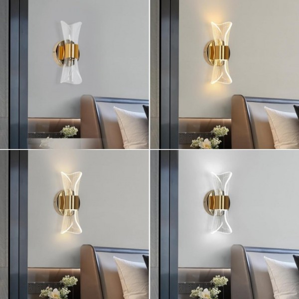 Modern Dimmable LED Wall Lamp with 3 Color Temperatures