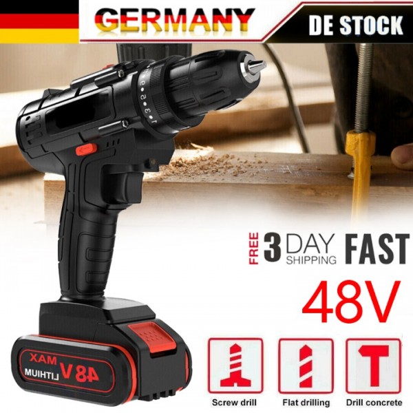 48V Cordless Impact Wrench with 2 Batteries