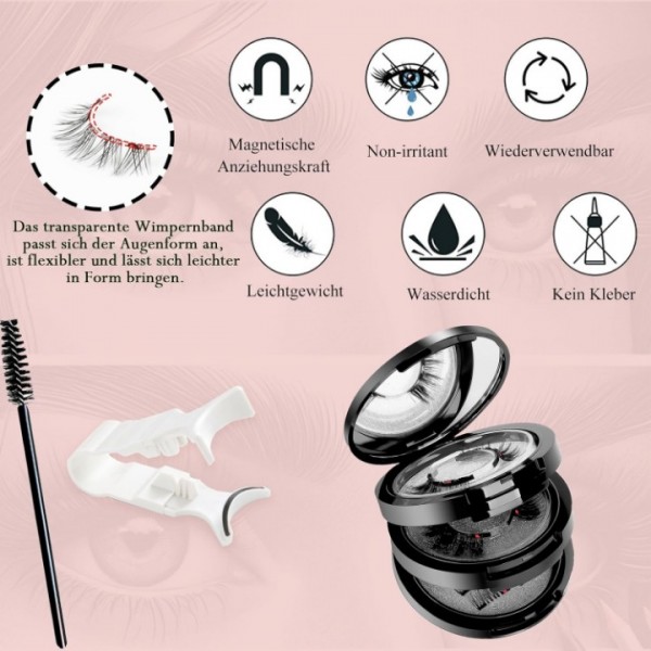 8 Pairs Magnetic Eyelashes No Glue Needed