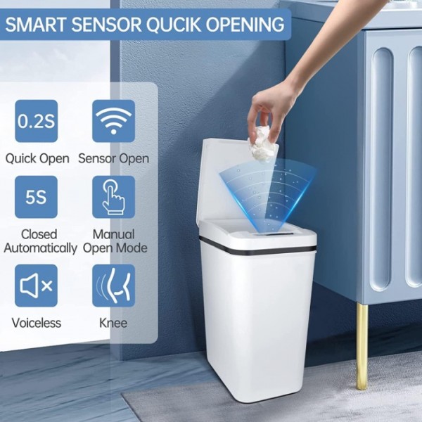 12 Liter Automatik Sensor Mülleimer Abfalleimer P...
