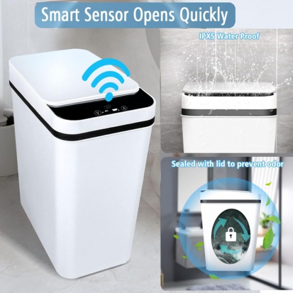 12 Liter Automatik Sensor Mülleimer Abfalleimer Papierkorb Küche Badezimmer