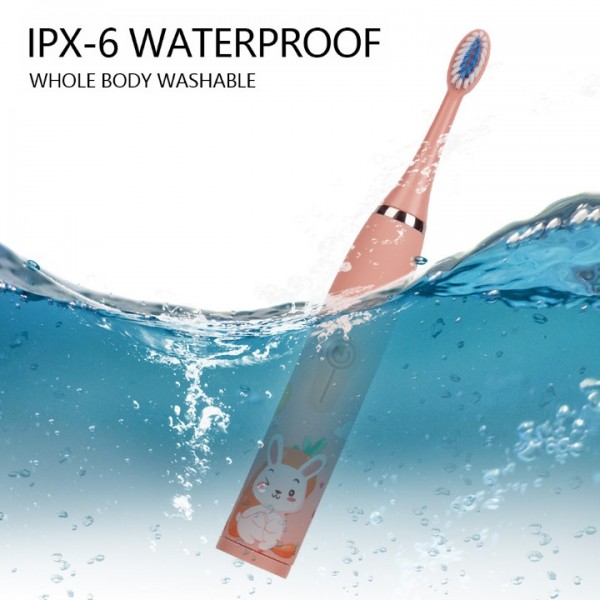 Kids USB Rechargeable Electric Toothbrush IPX6 Waterproof