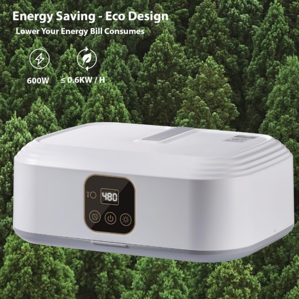 600W Portable Electric Clothes Dryer with Remote Control Timer