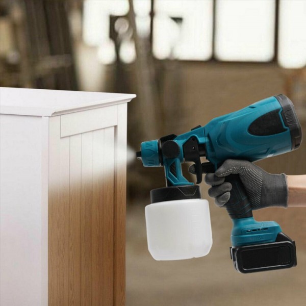 Cordless 18V Paint Sprayer Gun with 2 Batteries