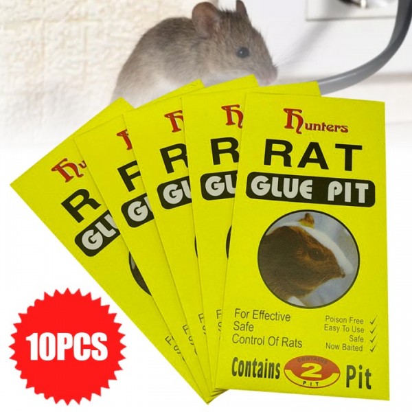10PCS Extra Strong Glue Trap Pads Pest Glue Trap