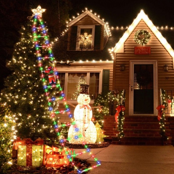 3M Santa Ladder Christmas Lights with 8 Modes and ...