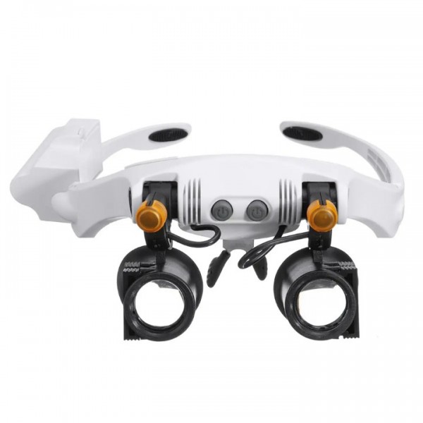 3x-25x LED Head-Mounted Magnifier Glasses for Watchmaking & Jewelry 