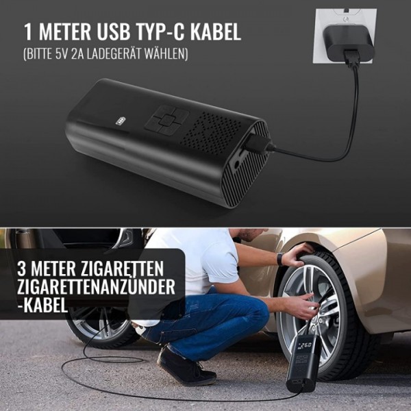 Electric Air Pump with 6000 mAh Battery