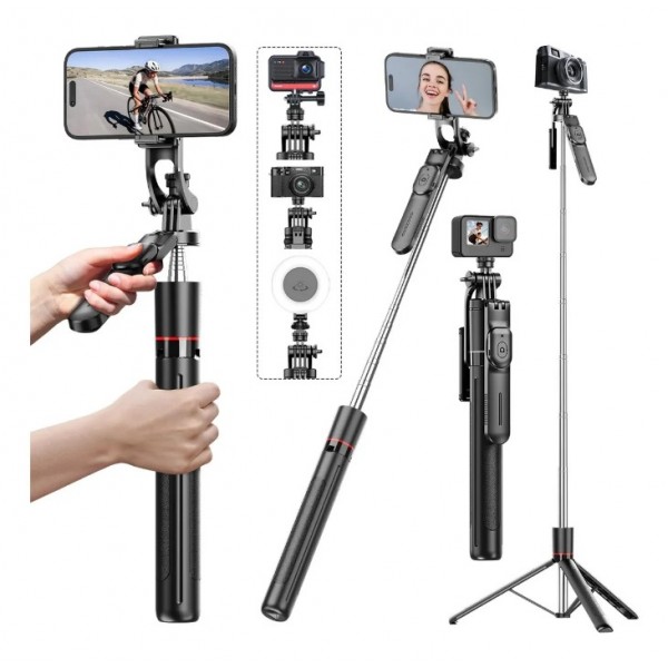 Extendable Selfie Stick Phone with Magnetic Remote