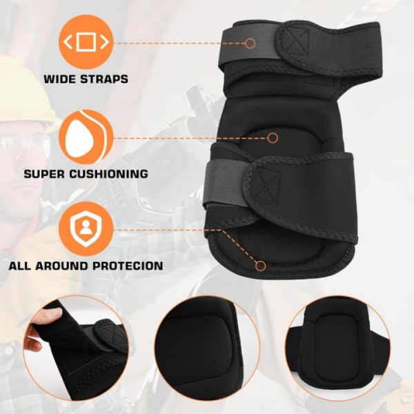 Durable Adjustable Knee Pads with Gel Core for Multi-Purpose Protection