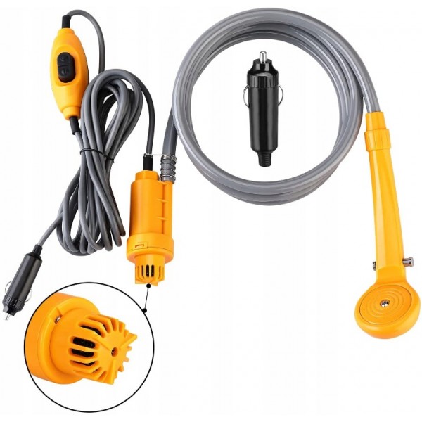 Portable Shower Camping Shower Outdoor Electric Rechargeable Shower Pump Kit UK