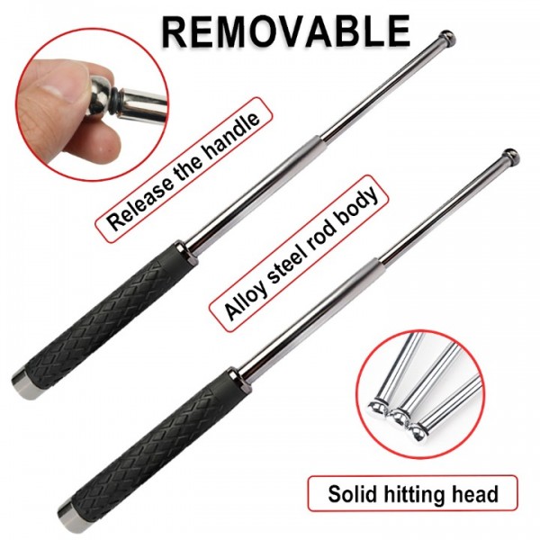  21Zoll Teleskopstange Teleskopstöcke Telescopic Rod Einstellbar Stahl Wanderstoc