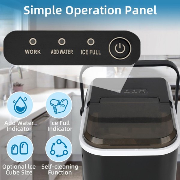 Profi~ Eiswürfelmaschine Eiswürfelbereiter Ice Maker 12KG/24H Selbstreinigendes