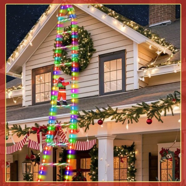 3M Santa Ladder Christmas Lights with 8 Modes and Timer