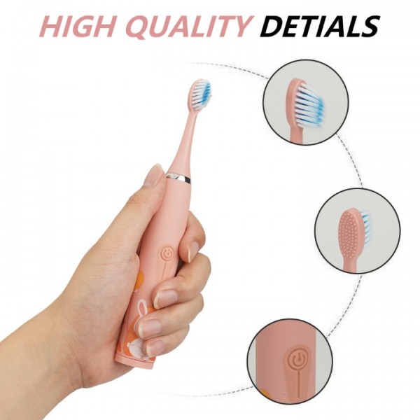 Kids USB Rechargeable Electric Toothbrush IPX6 Waterproof
